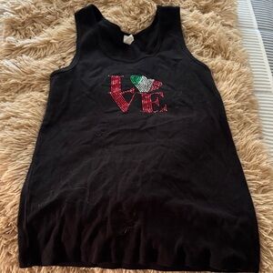 Bella Canvas Black Love Tank Top